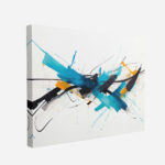 Quadro Abstrato Autoral INK Traços Azul 1 - Imagem 2