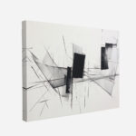 Quadro Abstrato Autoral INK Traços Preto 1 - Imagem 2