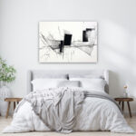 Quadro Abstrato Autoral INK Traços Preto 1 - Imagem 3