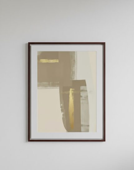 Abstrato, neutros de bege, detalhe em dourado