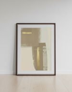 Abstrato, neutros de bege, detalhe em dourado - Imagem 2