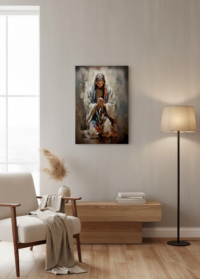 Jesus Cristo Abstrato3 Jesus Cristo em Oração, Abstrato - Imagem 1