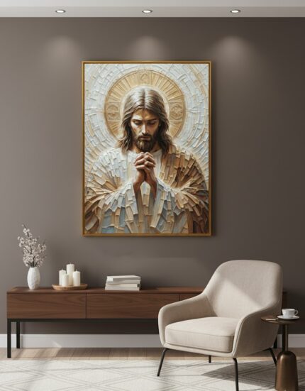 Jesus Cristo em Oração, Textura Relevo