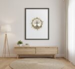 Quadro Místico Arvore da Vida, Marrom Minimalista