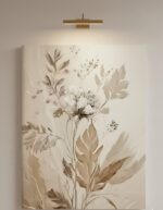 Natureza Abstrata Floral Suaves de Bege, Marrom Claro e Branco Creme 1 - Imagem 2