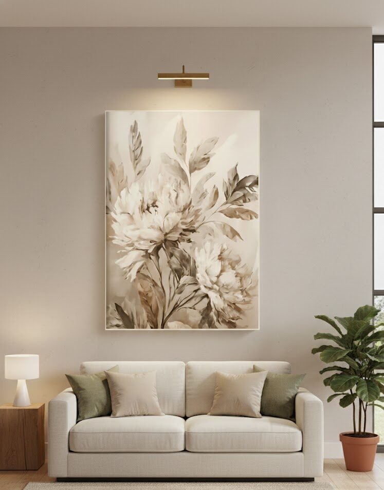 Suaves de Bege, Marrom Claro e Branco Creme 4 Natureza Abstrata Floral Suaves de Bege, Marrom Claro e Branco Creme 3 - Imagem 1