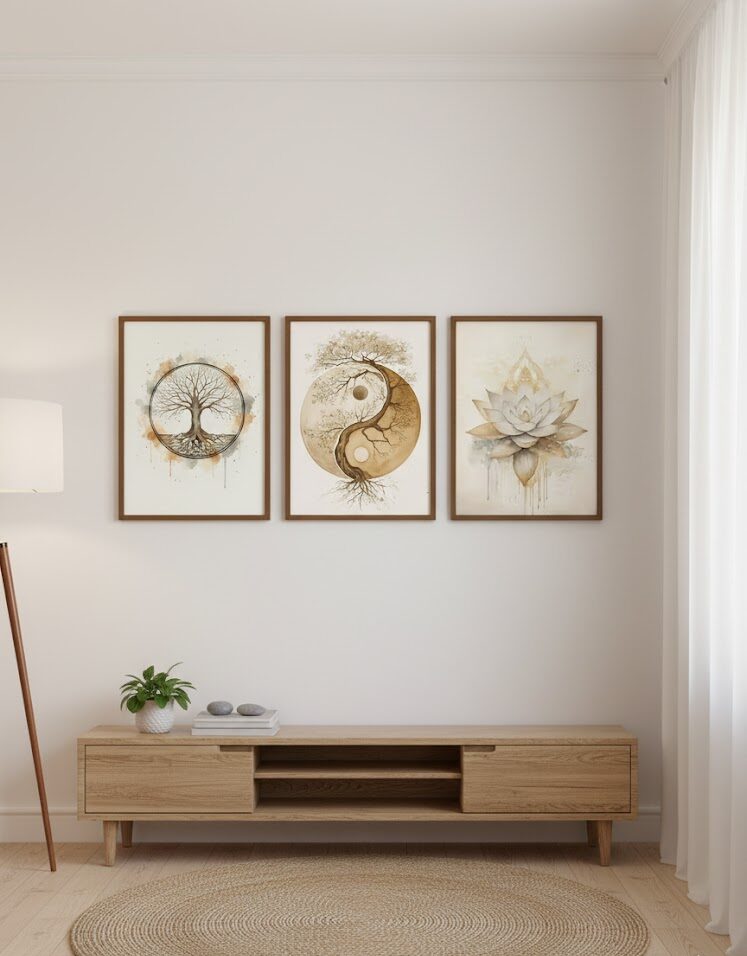 unnamed (1) Kit Místico Marrom, Bege, YIN Yang - Imagem 1