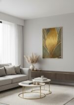 Kit Quadro Natureza Folhas Estilizadas Abstrata - Imagem 3