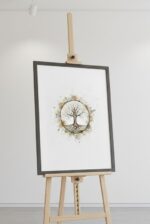 Quadro Místico Arvore da Vida, Marrom Minimalista - Imagem 5