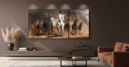 Kit Quadro Animais Cavalos