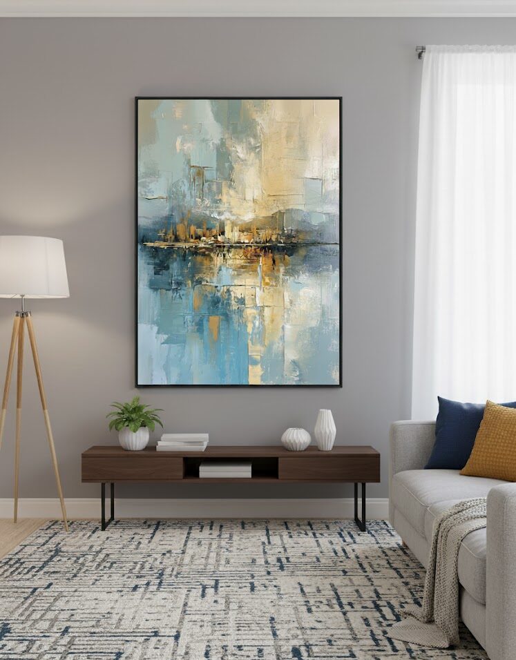 vibrante e texturizada 1 Quadro Abstrato Vibrante e Texturizada - Imagem 1