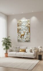 Quadro Animais Cervo Dourado - Imagem 2