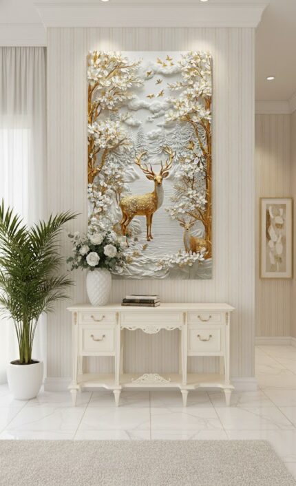 Quadro Animais Cervo Dourado