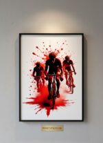 Quadro Esportes Ciclista Trio Vermelho - Imagem 3