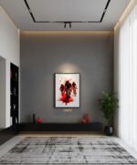 Quadro Esportes Ciclista Trio Vermelho