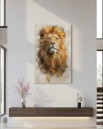 Quadro Animais Leão Abstrato