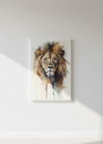 Quadro Animais Leão Aquarela - Imagem 2