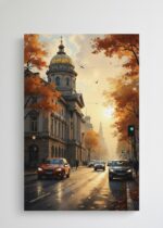 Quadro Cidades Outono Europeu Avenida - Imagem 2