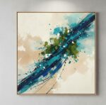 Quadro Lançamentos Abstrato Faixa Diagonal - Imagem 2