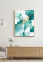 KIT 2 Quadro Abstrata Contemporânea Verde - Imagem 3