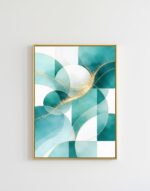 KIT 2 Quadro Abstrata Contemporânea Verde - Imagem 2