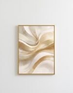 KIT 2 Quadro Lançamentos Abstrato Tecido Bege - Imagem 6