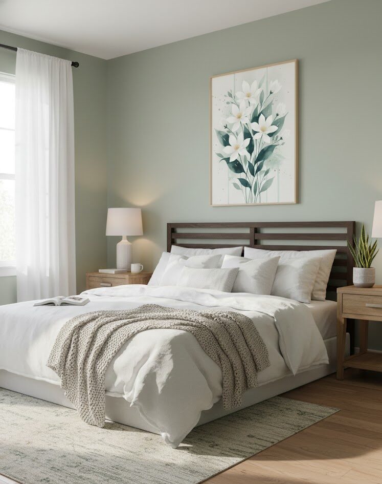 Flores Cloud Dancer com Folha Verde 2 Quadro Lançamento Natureza Flores Cloud Dancer com Folha Verde 2 - Imagem 1