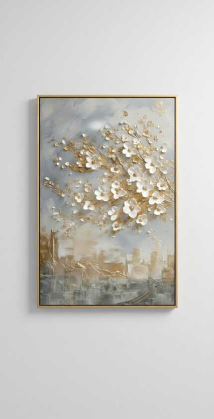 Quadro Natureza Arvore a Vida Estilo Espatulado 1