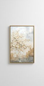 KIT 3 Quadro Natureza Arvore a Vida Estilo Espatulado - Imagem 2