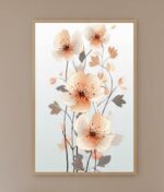 Quadro Natureza Flores Estilo Linha, Abstrata 1 - Imagem 3