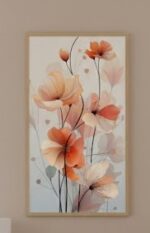 KIT 2 Quadros Natureza Flores Estilo Linha, Abstrata - Imagem 6