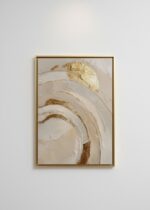 KIT 2 Quadro Folhas e Abstrato Dourado - Imagem 5