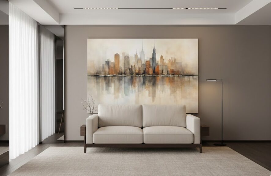 Paisagem Urbana Abstrata Refletida na Agua 2 Paisagem Urbana Abstrata Refletida na Agua - Imagem 1